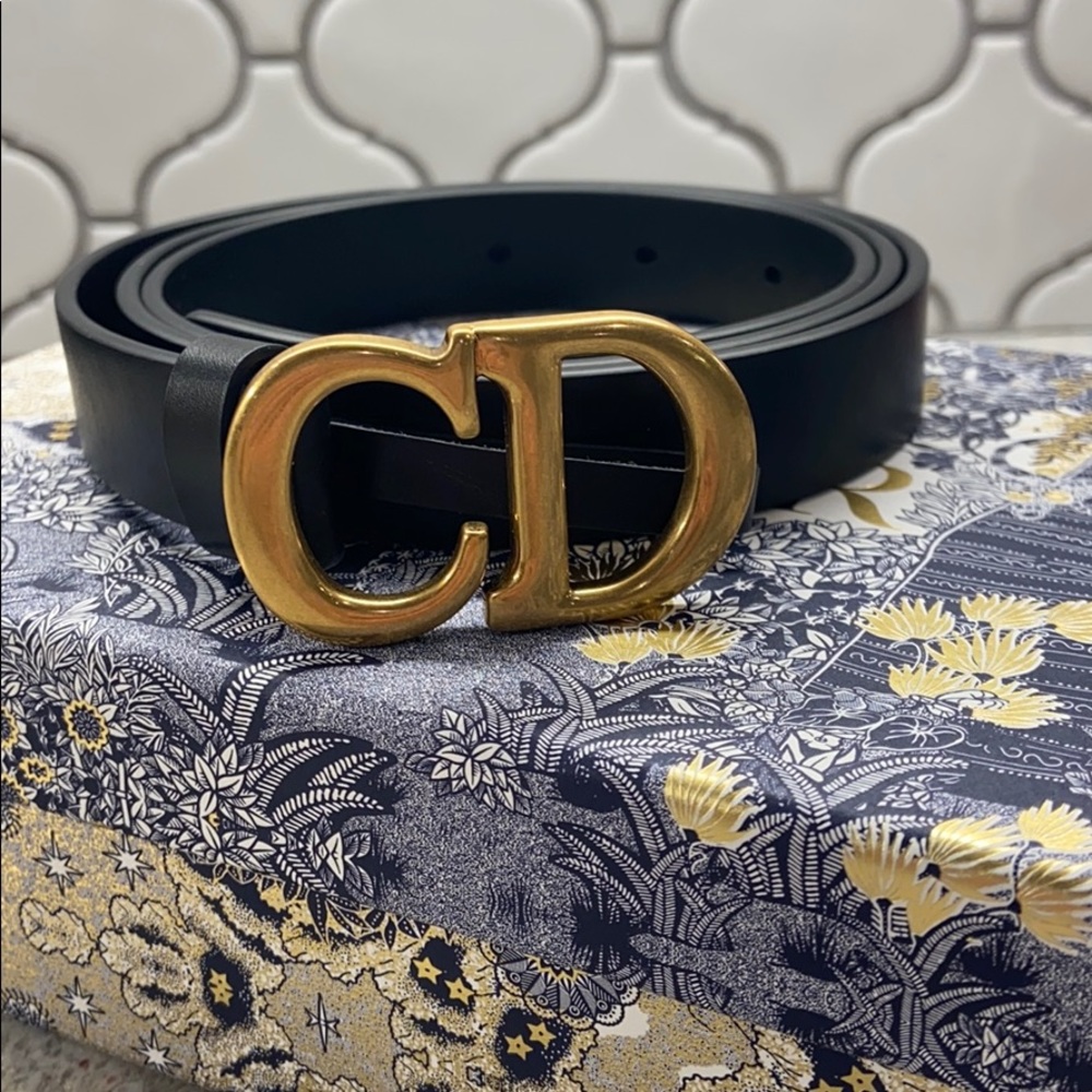 Christian Dior Saddle Calfskin Belt